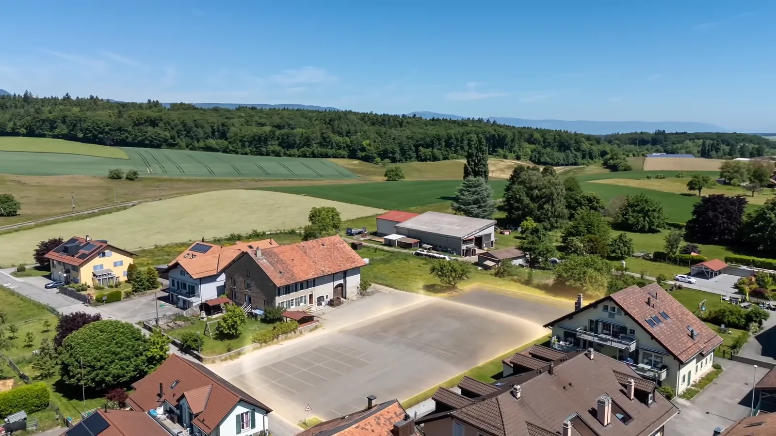 Séquence du film : phase de terrassement du terrain