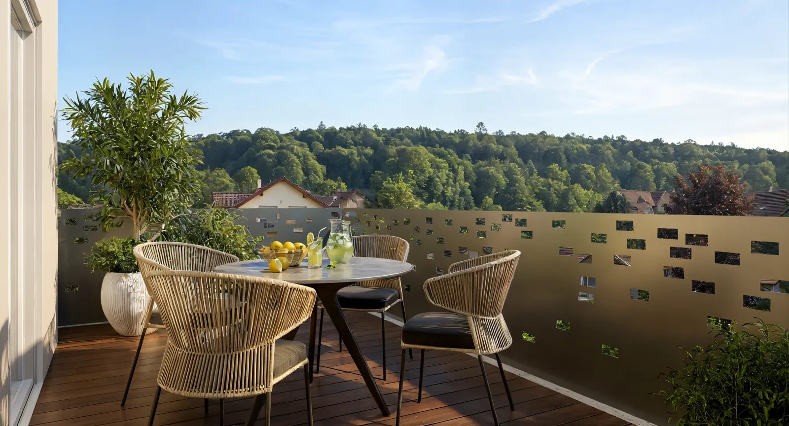 Rendu 3D du balcon du lot B23